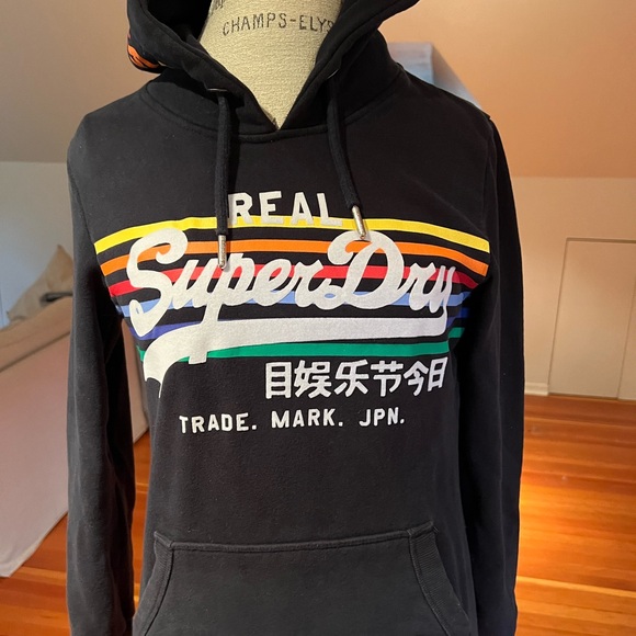 Superdry hoodie fitted style in black. Excellent condition. - Picture 3 of 11